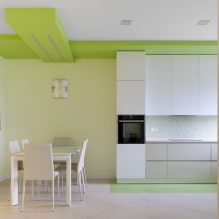 Варианты отделки потолка на кухне: виды конструкций, цвет, дизайн, освещение, фигурные формы-0