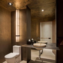 Потолок в туалете: виды по материалу, конструкции, фактуре, цвету, дизайн, освещение-0