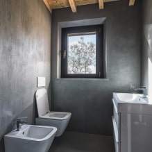 Потолок в туалете: виды по материалу, конструкции, фактуре, цвету, дизайн, освещение-4