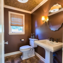 Потолок в туалете: виды по материалу, конструкции, фактуре, цвету, дизайн, освещение-6