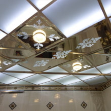 Зеркальный потолок в интерьере - идеи дизайна натяжных и подвесных конструкций-4