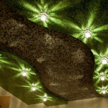 Текстурный натяжной потолок: имитация дерева, штукатурки, парчи, зеркала, бетона, кожи, шелка и др.-3