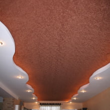 Текстурный натяжной потолок: имитация дерева, штукатурки, парчи, зеркала, бетона, кожи, шелка и др.-5