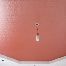 Текстурный натяжной потолок: имитация дерева, штукатурки, парчи, зеркала, бетона, кожи, шелка и др.-11