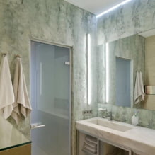 Декоративная штукатурка в ванной: виды, цвет, дизайн, варианты отделки (стены, потолок)-8