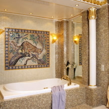 Отделка стен в ванной: виды, варианты дизайна, цветовая гамма, примеры декора-2