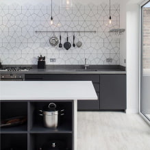 Стены на кухне: варианты отделки, выбор стиля, дизайн, нестандартные решения-5