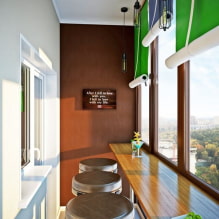 Барная стойка на балконе: варианты расположения, дизайн, материалы столешниц, декор-2