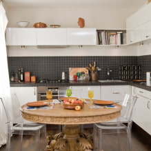 Круглые столы для кухни: фото, виды, материалы, цвет, варианты расположения, дизайн-6