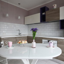 Стеклянные столы для кухни: фото в интерьере, виды, формы, цвета, дизайн, стили-1
