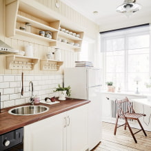 Обеденный стол для маленькой кухни: виды, дизайн, формы, расположение в комнате-4