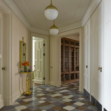 Плитка на пол в коридор и прихожую: дизайн, виды, варианты раскладки, цвета, комбинирование-1