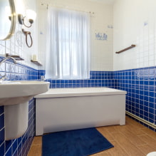 Белая плитка в ванной: дизайн, формы, цветовые сочетания, варианты расположения, цвет затирки-2