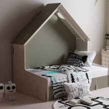 Кровать-домик в детской комнате: фото, варианты дизайна, цвета, стили, декор-4