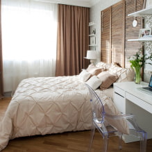 Изголовье кровати для спальни: фото в интерьере, виды, материалы, цвета, формы, декор -3