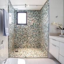 Душевая из плитки: виды, варианты раскладки плитки, дизайн, цвет, фото в интерьере ванной-3