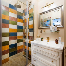 Душевая из плитки: виды, варианты раскладки плитки, дизайн, цвет, фото в интерьере ванной-8