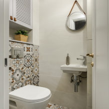 Плитка в туалете: дизайн, фото, советы по выбору, виды, цвета, формы, примеры раскладки-3