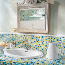 Столешница из плитки: фото в кухне, ванной, цветовая гамма, дизайн, стили-0