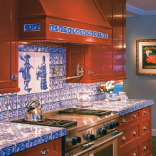 Столешница из плитки: фото в кухне, ванной, цветовая гамма, дизайн, стили-4