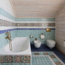 Раскладка плитки в ванной: правила и способы, цветовые особенности, идеи для пола и стен-2