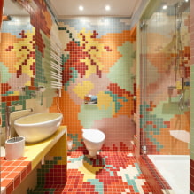 Раскладка плитки в ванной: правила и способы, цветовые особенности, идеи для пола и стен-3
