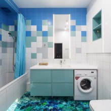 Раскладка плитки в ванной: правила и способы, цветовые особенности, идеи для пола и стен-4