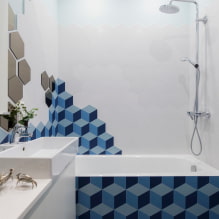 Плитка для маленькой ванной: выбор размера, цвета, дизайна, формы, раскладки-1