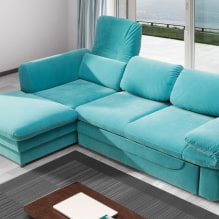 Бирюзовый диван в интерьере: виды, материалы обивки, оттенки цвета, формы, дизайн, сочетания-4