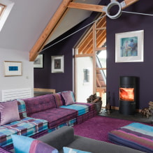 Фиолетовый диван в интерьере: виды, материалы обивки, механизмы, дизайн, оттенки и сочетания-0