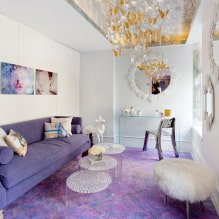 Фиолетовый диван в интерьере: виды, материалы обивки, механизмы, дизайн, оттенки и сочетания-7