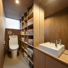 Шкаф в туалет: дизайн, виды, варианты расположения, фото в интерьере-3