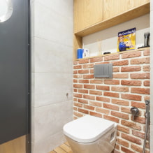 Шкаф в туалет: дизайн, виды, варианты расположения, фото в интерьере-4