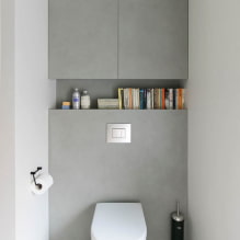 Шкаф в туалет: дизайн, виды, варианты расположения, фото в интерьере-6