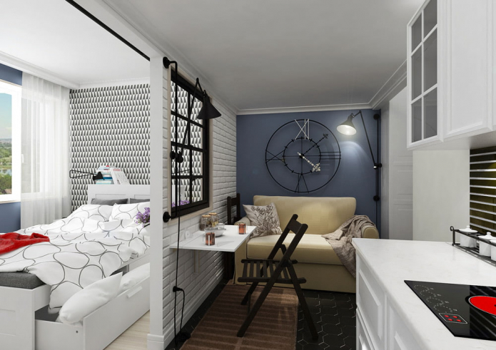 Дизайн комнаты площадью 18 кв м в однокомнатной квартире 56 фото создаем интерьер в современном стиле планировка и выбор мебели для семьи с ребенком