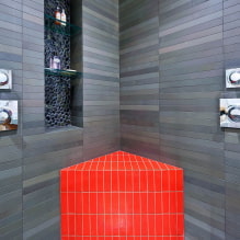 Полки в ванной комнате: виды, дизайн, материалы, цвета, формы, варианты размещения-2