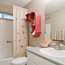 Полки в ванной комнате: виды, дизайн, материалы, цвета, формы, варианты размещения-3