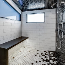 Черно-белая ванная комната: выбор отделки, сантехники, мебели, оформление туалета-1