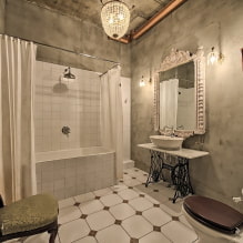 Ванная комната в стиле лофт: выбор отделки, цвета, мебели, сантехники и декора-0