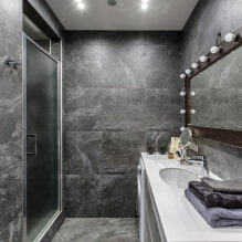 Ванная комната в стиле лофт: выбор отделки, цвета, мебели, сантехники и декора-1