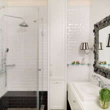 Ванная комната в классическом стиле: выбор отделки, мебели, сантехники, декора, освещения-3