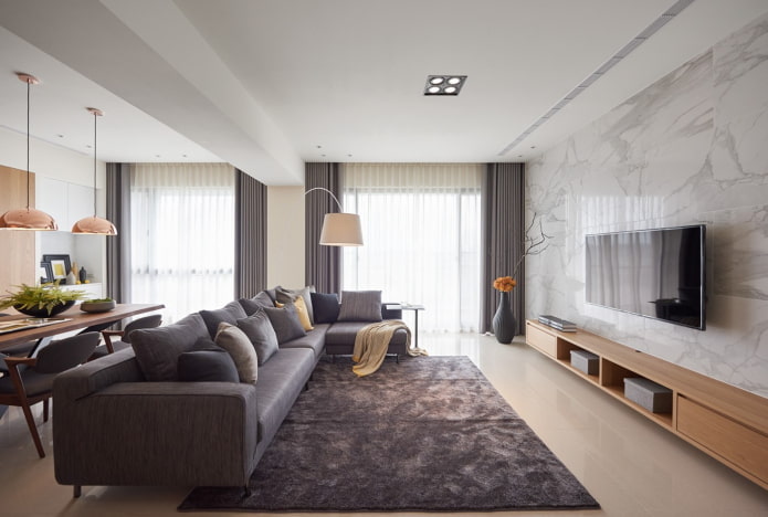 Дизайн квартиры 100 кв. м. – идеи обустройства, фото в интерьере комнат