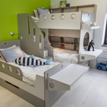 Детская комната для троих детей: зонирование, советы по обустройству, выбор мебели, освещения и декора-4