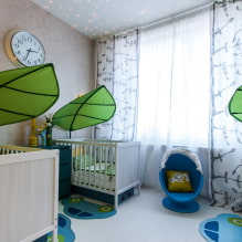Детская комната для троих детей: зонирование, советы по обустройству, выбор мебели, освещения и декора-5