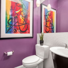 Фиолетовая и сиреневая ванная: сочетания, отделка, мебель, сантехника и декор-1