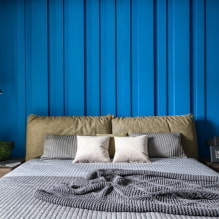 Синяя спальня: оттенки, сочетания, выбор отделки, мебели, текстиля и освещения-5