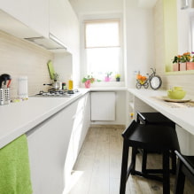 Дизайн узкой кухни: планировка, отделка, расстановка мебели, фото-8