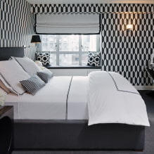 Черно-белая спальня: особенности дизайна, выбор мебели и декора-2