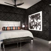 Черная спальня: фото в интерьере, особенности оформления, сочетания-1