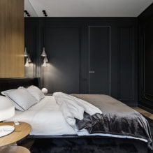 Черная спальня: фото в интерьере, особенности оформления, сочетания-5